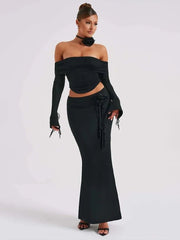 2 Piece Off Shoulder Maxi set