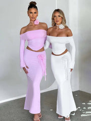 2 Piece Off Shoulder Maxi set