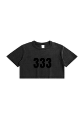 333 Black Crop Top
