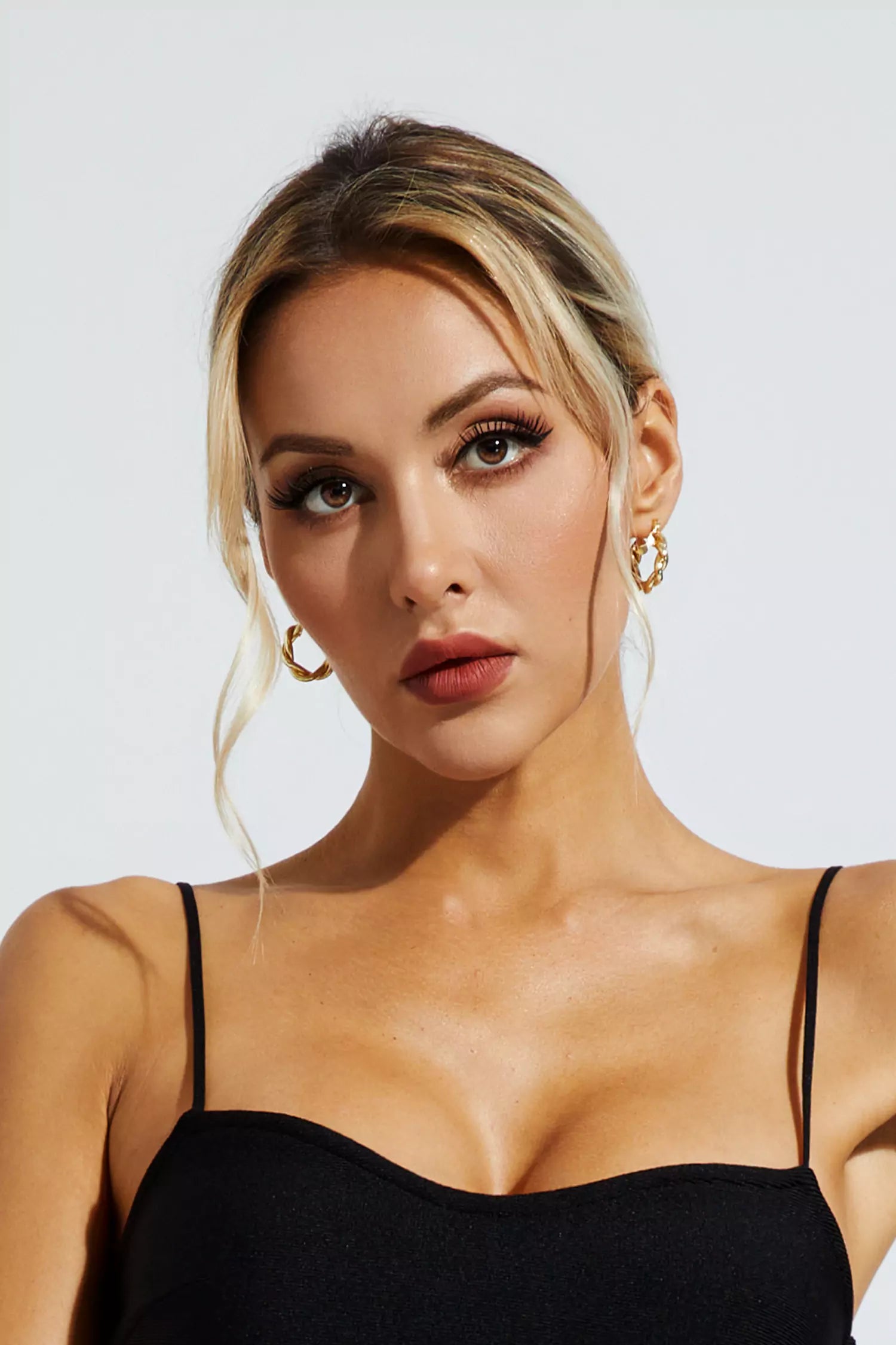 Ayla Spiral Circle Earrings