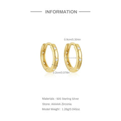 925 Mini Zirconia Hoop Earring