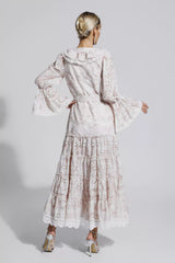 Adrianna Khaki Lace Ruched Maxi Dress