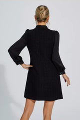 Aliya Black Bow-knot Mini Dress