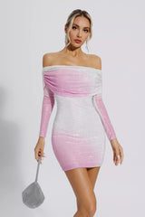 Alondra Gradient Pink Diamond Mini Dress