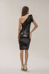 Amari Black Sequin Dress