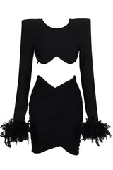 Annie Black Feather Bandage Set - Catchall