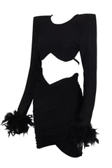 Annie Black Feather Bandage Set - Catchall