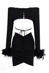 Annie Black Feather Bandage Set - Catchall