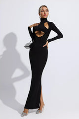Armani Black Cutout Maxi Dress