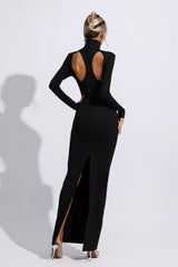 Armani Black Cutout Maxi Dress