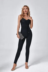 Autumn Black Bandage Jumpsuit - Catchall