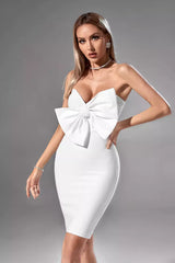 Brooke White Bow Dress - Catchall