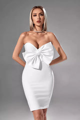 Brooke White Bow Dress - Catchall