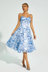 Carroll Blue Ink Slip Dress