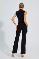 Elliot Black Beaded Diamond Jumpsuit