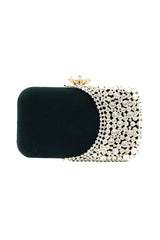 Emmie Green Diamond Embellished Bag