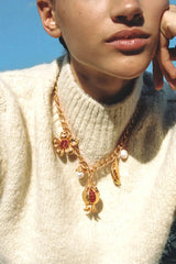 Faith Pomegranate Flower Necklace