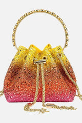 Harlow Multicolored Crystal Embellished Bucket Bag