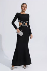 Janelle Black Cut Out Bandage Dress