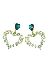 Logan Green Heart Earrings
