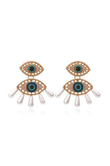 Maeve Devil's Eye Pearl Earrings