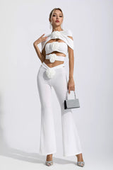 Makenzie White Floral Cutout Set