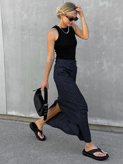 Vertical Long Skirt