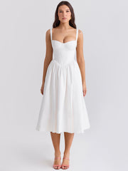 Spaghetti Strap Backless Split Party Sundress