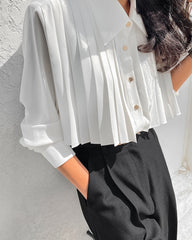 Chiffon Pleated Shirt