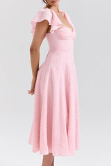 Floral Jacquard Midi Dress