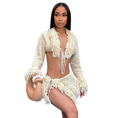 Crochet Tassel Two Piece