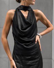 Satin Cocktail Party Maxi Dresses