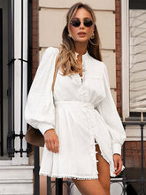 Tie-Tie Ruffle Long Sleeve Dress