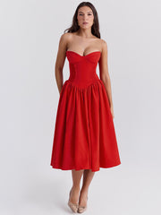 Strapless Midi Sundress