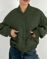 Small Stand Collar Baseball Jacket