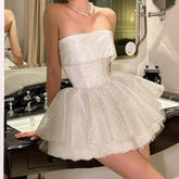 One-Shoulder Tube Top TuTu Dress