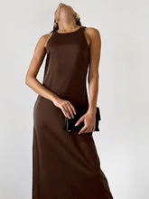 Sleeveless Satin Maxi Dress