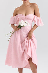 Floral Jacquard Midi Dress