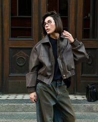 Long Sleeve Cropped Jacket Outerwear