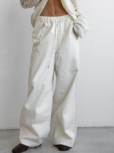 Drawstring Wide-leg Casual Pants