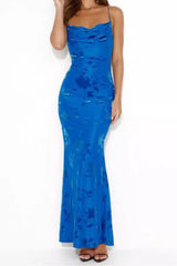 Strappy Floral Burnout Maxi Dress