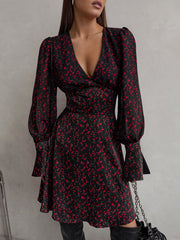 Floral Printed Fit and Flare Dress