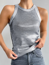 Slim Silver Pullover Tank Top