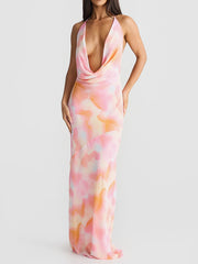 Backless Long Evening Gown