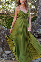 Pleated Maxi Dress