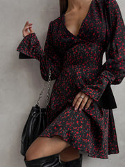 Floral Printed Fit and Flare Dress