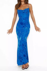 Strappy Floral Burnout Maxi Dress