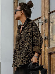 Vintage Cotton Leopard Print Blouse