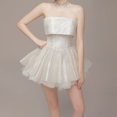 One-Shoulder Tube Top TuTu Dress