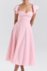 Floral Jacquard Midi Dress